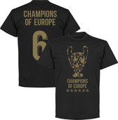 Liverpool Trophy Champions of Europe 6 T-Shirt - Zwart - 5XL