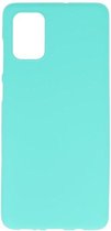 Bestcases Color Telefoonhoesje - Backcover Hoesje - Siliconen Case Back Cover voor Samsung Galaxy A71 - Turquoise