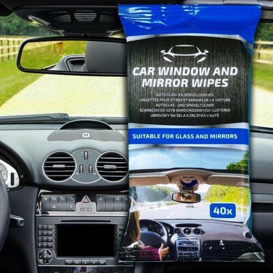 Lingettes humides pour vitres de voiture - Paquet de 40 - Lingettes  nettoyantes pour... | bol.com
