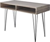 Computer bureau EikenHout Grijs (Incl organizer) - Computerbureau - Werktafel - Schrijftafel - Tekentafel