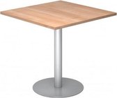 hjh OFFICE PRO Bistro F88Q S - Systeem conferentietafel Walnoot / Zilver