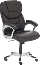 Bureaustoel - Ergonomische bureaustoel - Design - In hoogte verstelbaar - Kunstleer - Donkerbruin - 72x52x122 cm