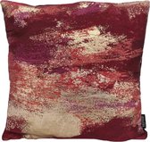 Rush Gold - Red Kussenhoes | Jacquard - Polyester | Goud - Rood | 45 x 45 cm