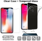 iPhone XR Siliconen hoesje met Glas Screenprotector geschikt voor Apple iPhone XR