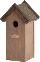 Houten vogelhuisje/nestkastje pimpelmees - Tuindecoratie vogelnest nestkast vogelhuisjes - tuindieren