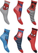 6 paar sokken Spiderman maat 23/26