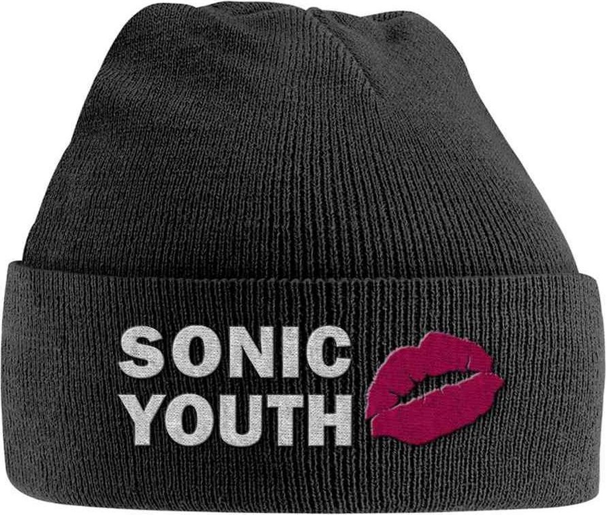 Sonic Youth Beanie muts Goo Logo Embroidered Zwart