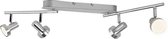 Trio Leuchten - Moderne langwerpige spot geborsteld aluminium incl. LED – Cartney