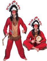 "Rood indianen kostuum voor mannen  - Verkleedkleding - S/M"