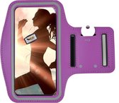 Samsung Galaxy S10 Lite hoes Sportarmband Hardloopband hoesje Paars Pearlycase