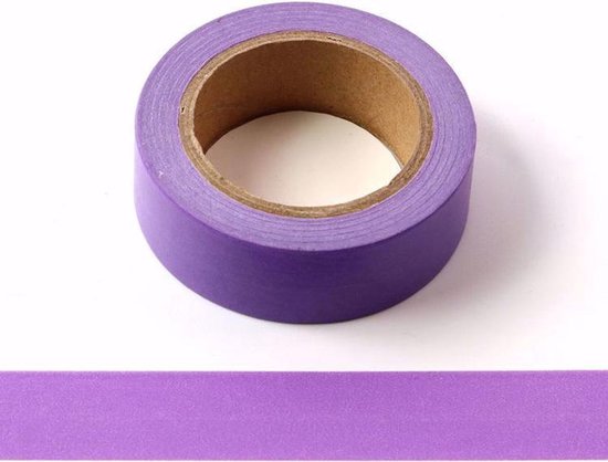 Washi tape - paars | 15mm x 10m | bol.com