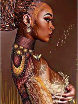 EnjoyeuS Diamond Painting Sexy African Woman - Sexy Afrikaanse Vrouw - 40x50 - Diamond Painting Schilderen -Diamond Painting Volwassenen