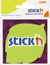 Stick'n Sticky blad notes - 70x70mm - 50 Notes - Neon groen - Sticky note met vorm