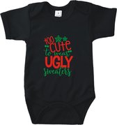 Babyrompertje Too cute to wear ugly sweater