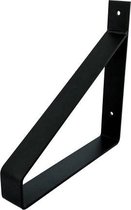 GoudmetHout Industriële Plankdrager 25 cm - Per stuk - Staal - Mat Zwart - 4 cm x 25 cm x 25 cm