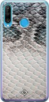 Huawei P30 Lite hoesje siliconen - Oh my snake | Huawei P30 Lite case | blauw | TPU backcover transparant