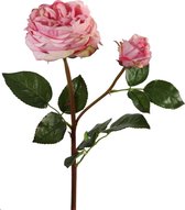 Viv! Home Luxuries Garden roos - zijden bloem - roze - 61cm