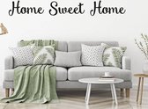 Muursticker Home Sweet Home - Zwart - 160 x 20 cm - woonkamer engelse teksten