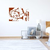 Muursticker Marilyn Monroe -  Bruin -  80 x 53 cm  -    slaapkamer  woonkamer - Muursticker4Sale