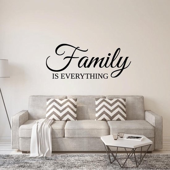Muursticker Family Is Everything - Rood - 160 x 66 cm - alle muurstickers woonkamer