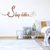 Muursticker Slaap Lekker Ster -  Bruin -  160 x 57 cm  -  slaapkamer  nederlandse teksten  alle - Muursticker4Sale