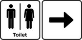Bewegwijzering Sticker Toilet  2 Kader (Ontwerp Zelf) - Default -  -  zakelijk - bewegwijzering  alle - Muursticker4Sale