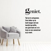 Muursticker Geniet - Geel - 45 x 80 cm - slaapkamer woonkamer alle muurstickers keuken