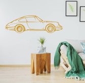 Muursticker Sportwagen -  Goud -  120 x 34 cm  -  slaapkamer  woonkamer  alle muurstickers  baby en kinderkamer - Muursticker4Sale