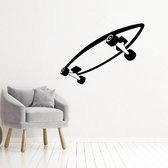 Muursticker Skateboard - Zwart - 80 x 57 cm -  baby en kinderkamer