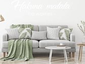 Muursticker Hakuna Matata No Worries - Wit - 120 x 31 cm - engelse teksten woonkamer