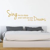 Muursticker Sing Me To Sleep - Goud - 160 x 43 cm - slaapkamer alle