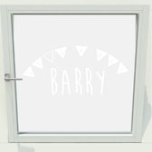 Geboorte Sticker It's A Boy Met Naam - Wit - 100 x 42 cm - raam en deur stickers - geboorte stickers