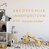 Muursticker Alfabet -  Goud -  120 x 49 cm  -  baby en kinderkamer  nederlandse teksten  bedrijven  alle - Muursticker4Sale