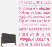 Muursticker In Onze School -  Roze -  100 x 141 cm  -  nederlandse teksten  bedrijven  alle - Muursticker4Sale