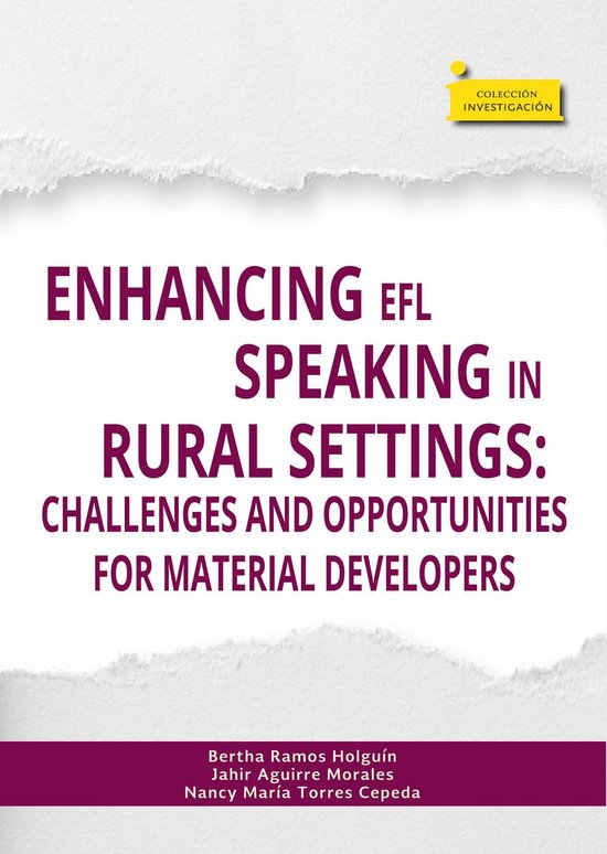 Colección Investigación 77 - Enhancing EFL speaking in rur ... - cover
