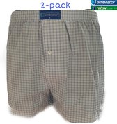 Embrator 2-stuks mannen Boxershorts geweven katoen lime XL