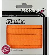 schoenveters -Sneakerveters- Flatties - Bright Orange - veterlengte 130 cm– Breedte 10 mm pack