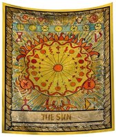 The Sun Wandkleed - Tarot Kaarten - Wanddecoratie Tarotkaart - 70x95CM
