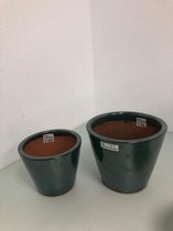 2 mooie groenen plantenbakken