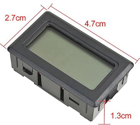 Meter voor temperatuur, thermometer zwart LCD - Wood and Tools