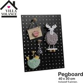 Villa Volance Pegboard 40 x 30 cm - Zwart