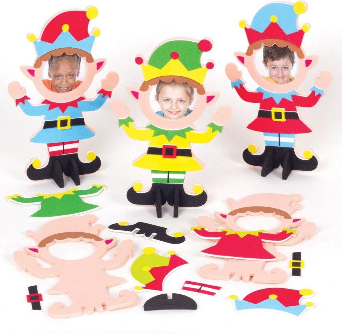 Baker Ross Kerst Elf Fotolijstje Sets (6 stuks)