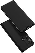 Luxe zwart agenda wallet hoesje Motorola Moto G8