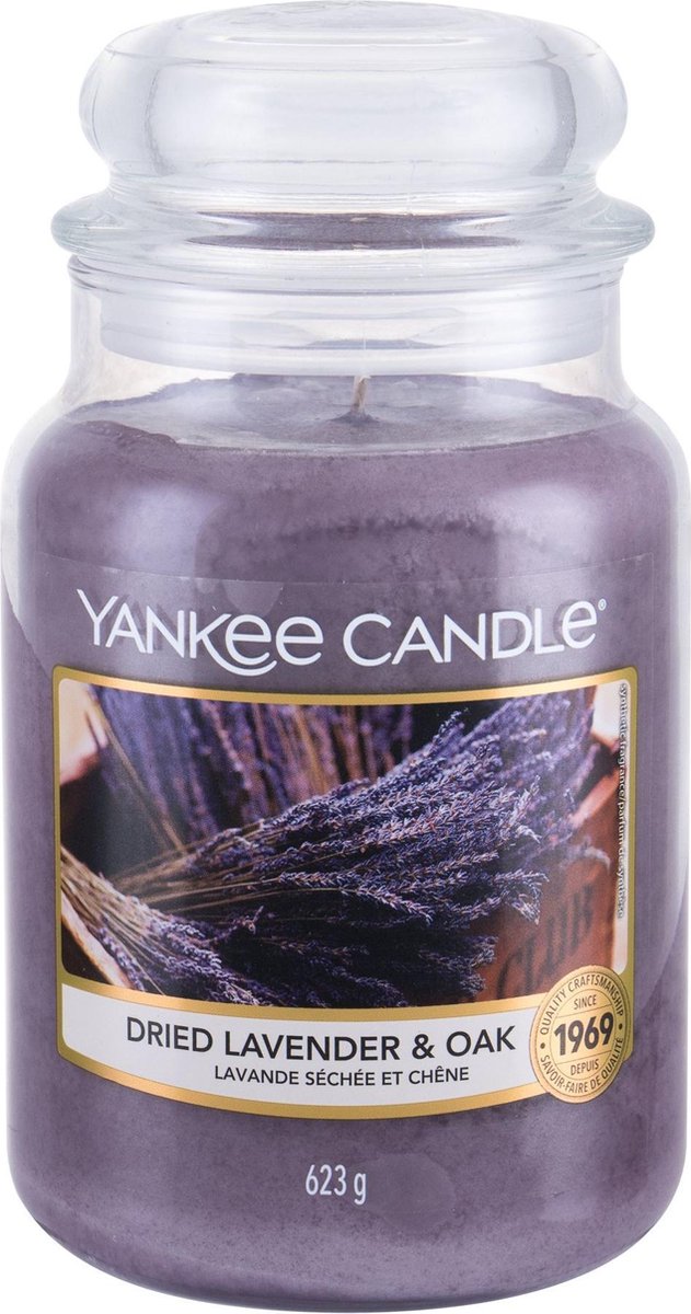 Yankee Candle Geurkaars Large Dried Lavender & Oak - 17 cm / ø 11 cm