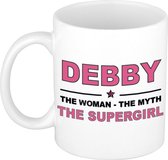 Debby The woman, The myth the supergirl cadeau koffie mok / thee beker 300 ml