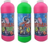 3x Recharge pour souffleur à bulles 1 litre - Pack de recharge pour souffleurs à bulles - Liquide de remplissage pour souffleurs à bulles - Bouchon souffleur à bulles - Jouets d'extérieur pour enfants