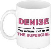 Denise The woman, The myth the supergirl cadeau koffie mok / thee beker 300 ml