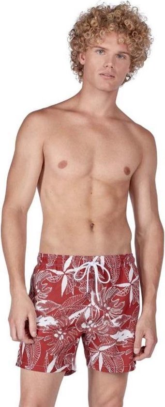 Maillot de bain homme Palmier rouge foncé | Shorts de plage | S | bol.com