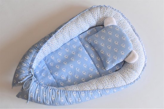 PaLulli Nid Bébé Cocon 50x90 Cm 2 Faces 100% Coton - Lit Nomade Douillet Pour Nouveau-Né