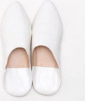 Fatimamorocco.nl  Pointed babouche White XL (42-45)